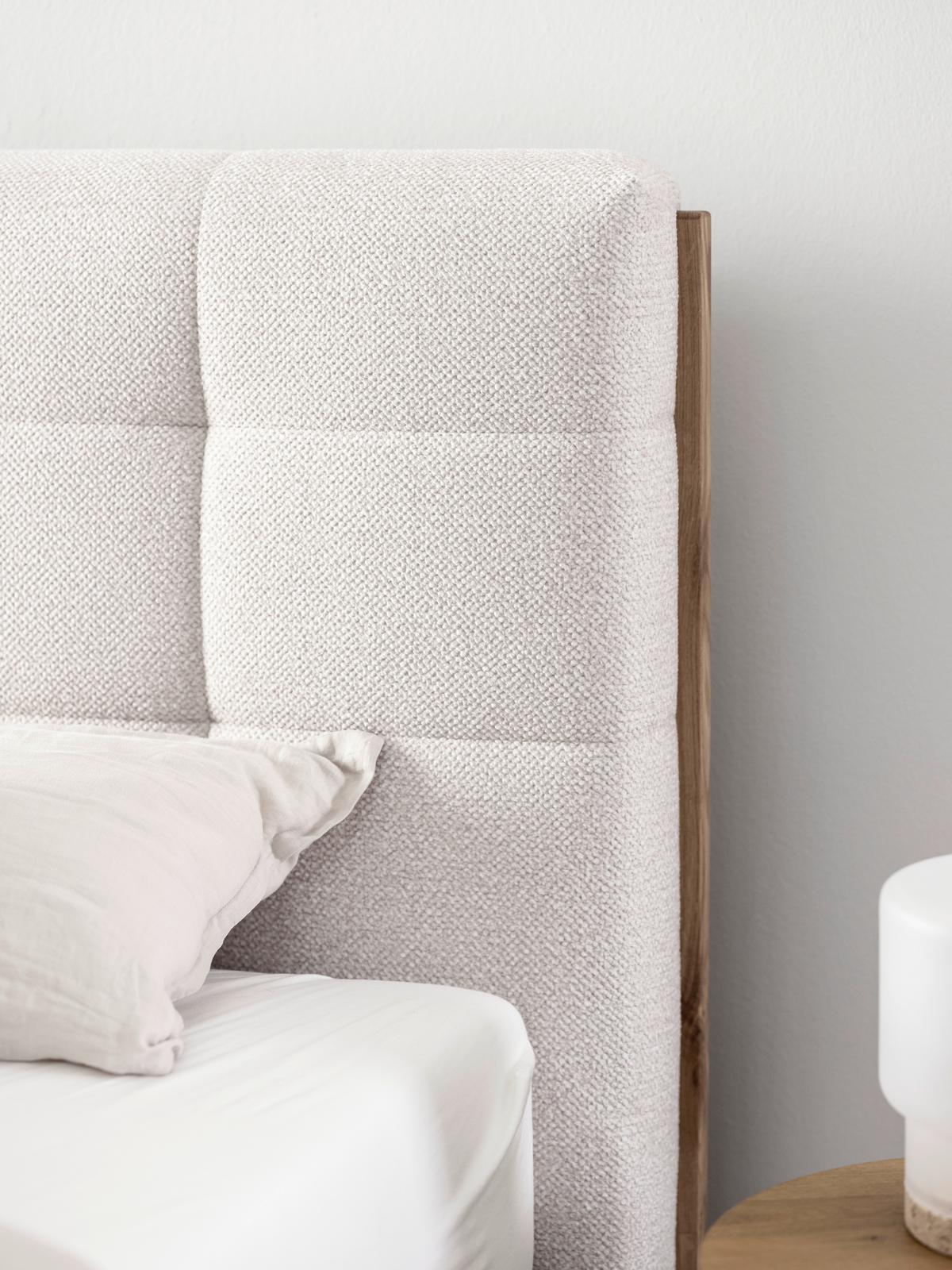 Boxspringbett Lavenito Weiß ca. 160x200cm - Schwarz/Weiß, KONVENTIONELL, Textil (160/200cm) - Premium Living