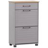 Schuhschrank Jelda ca.62x102x34,1cm Platinfarben - Platinfarben/Schwarz, Holzwerkstoff/Kunststoff (62/102/34,1cm) - MID.YOU
