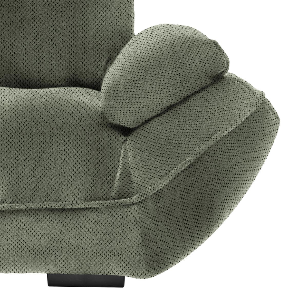 Wohnlandschaft Vivo Grün - Schwarz/Grün, MODERN, Kunststoff/Textil (179/63/317cm) - Premium Living