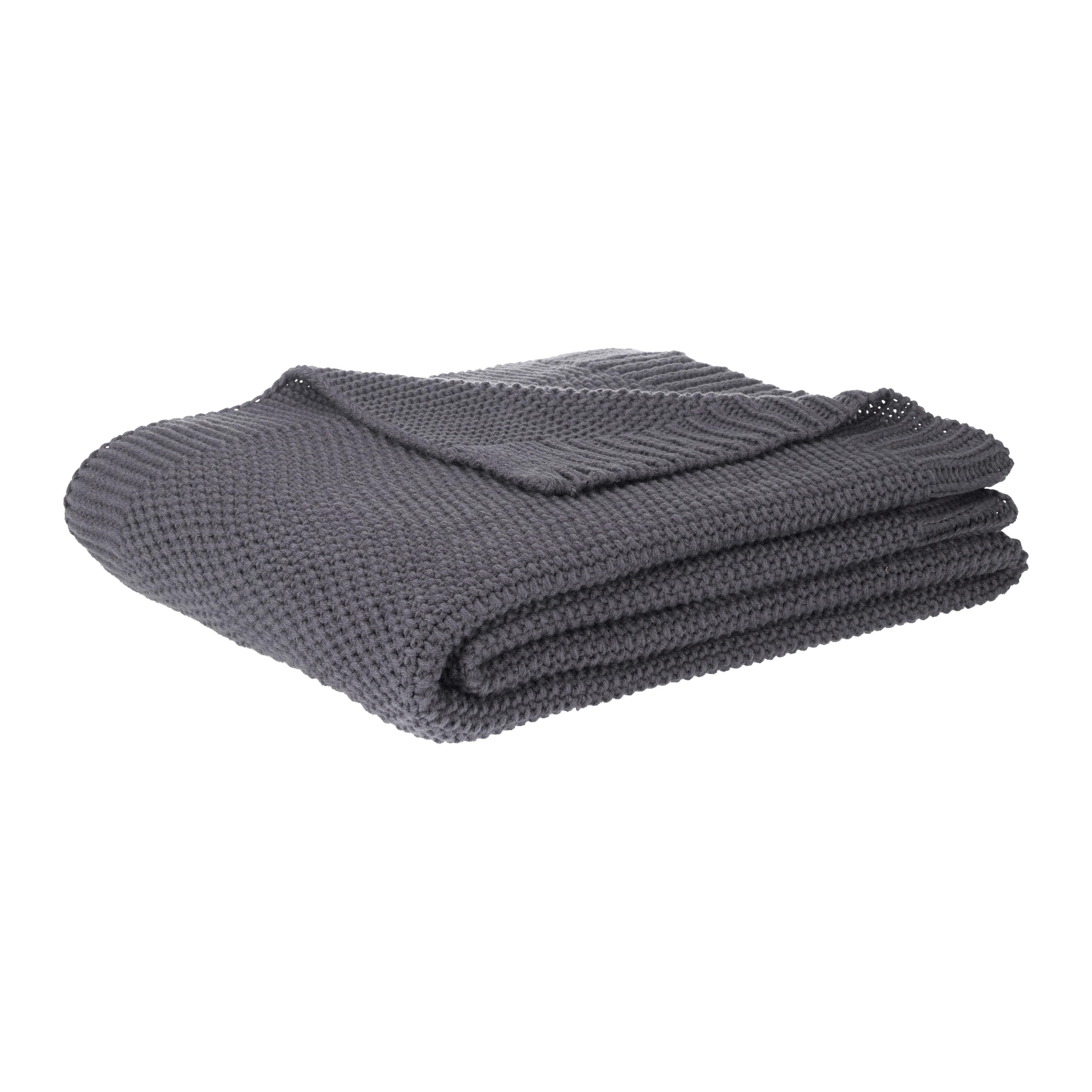 Decke Olli Grau ca. 130x170cm - Grau, MODERN, Textil (130/170cm) - Modern Living