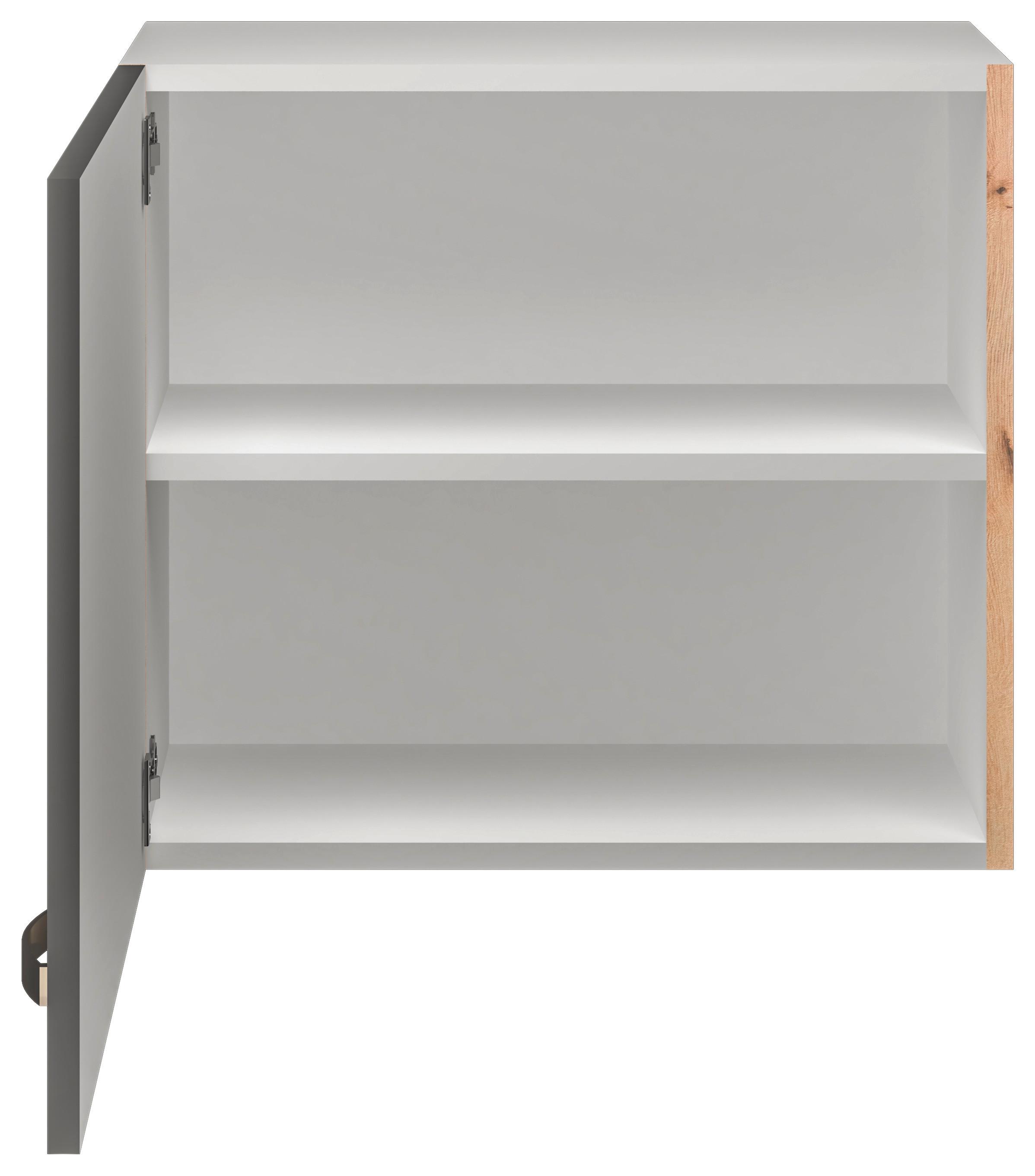 Küchenoberschrank Shadow ca. 60x54x32 cm Grau/Eiche - Edelstahlfarben/Dunkelgrau, MODERN, Holzwerkstoff/Metall (60/54/32cm) - FlexWell