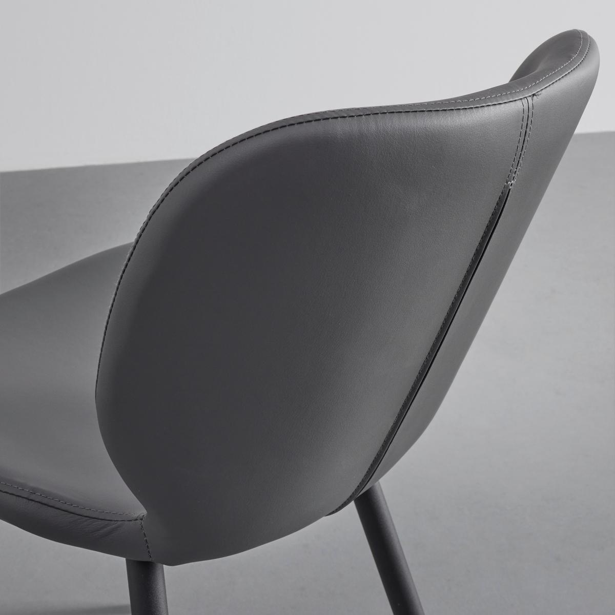 KRZESŁO IERY - czarny/szary, Modern, metal/drewno (46/83/54cm) - Bessagi Home