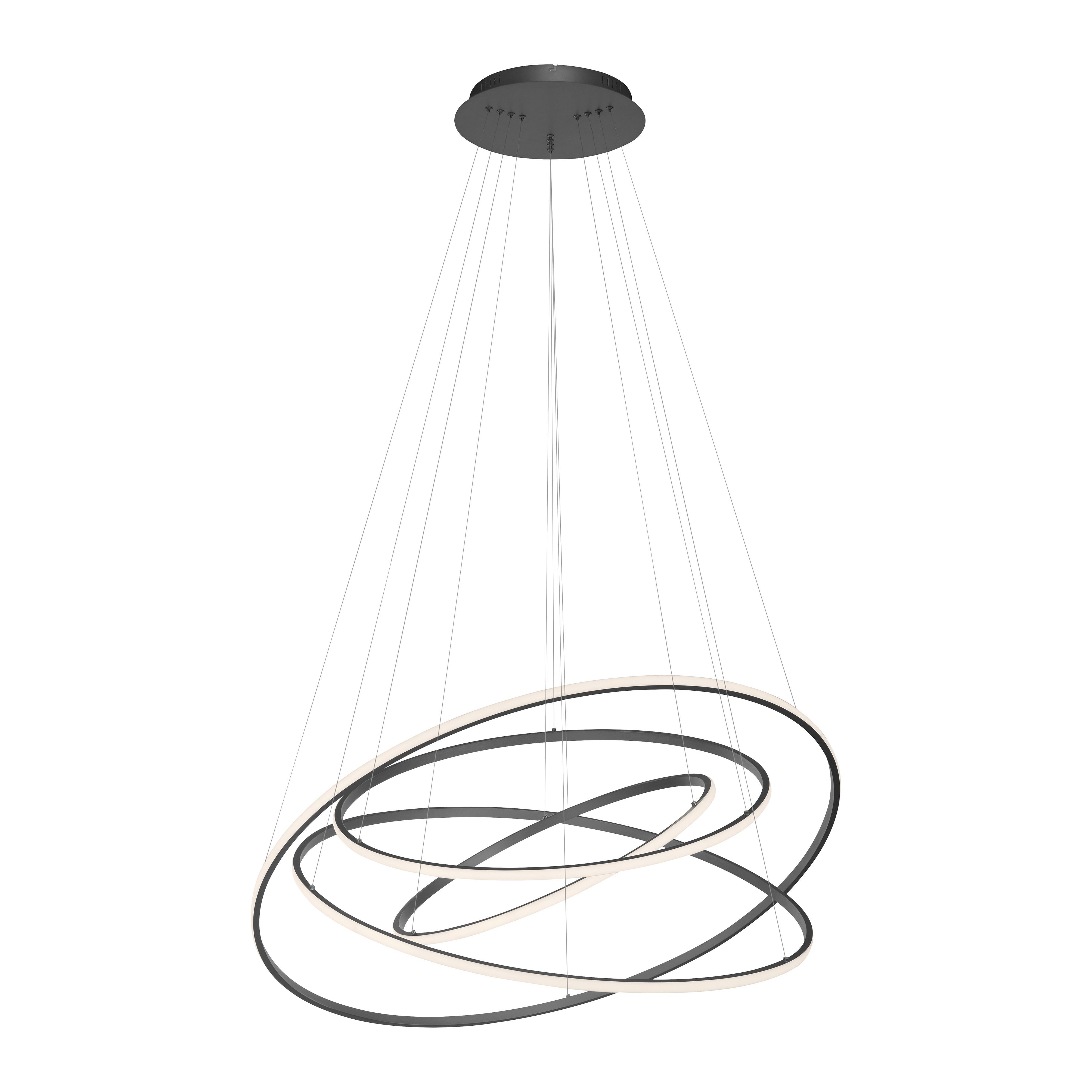 LAMPA ZWIESZANA LED 2124-13 TESSARA - Design, tworzywo sztuczne/metal (109/109/300cm) - Paul Neuhaus