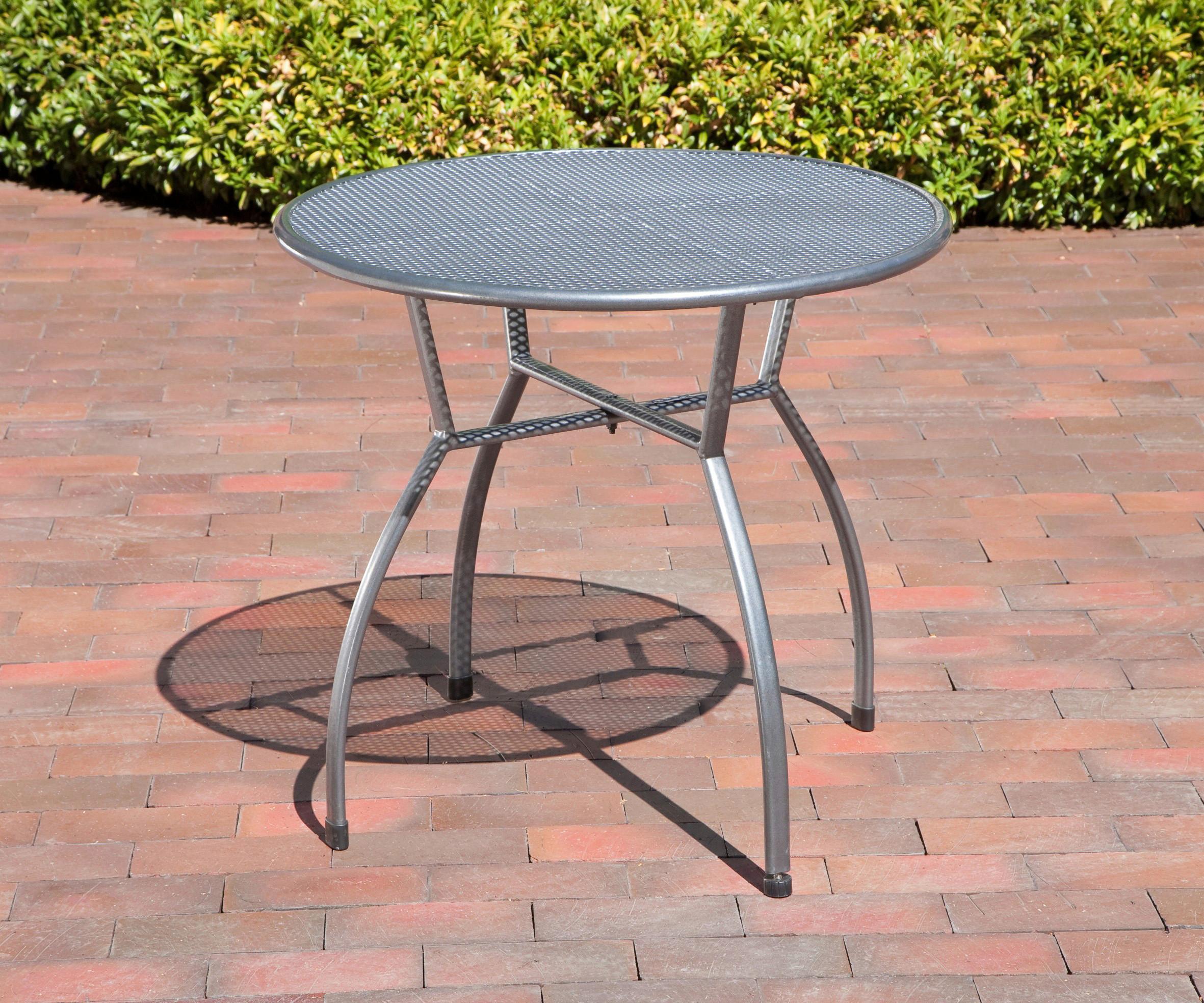 Gartentisch Toulouse Grau Stahl ca. 80x80x74cm - Grau, Basics, Metall (80/80/74cm) - Gardenson