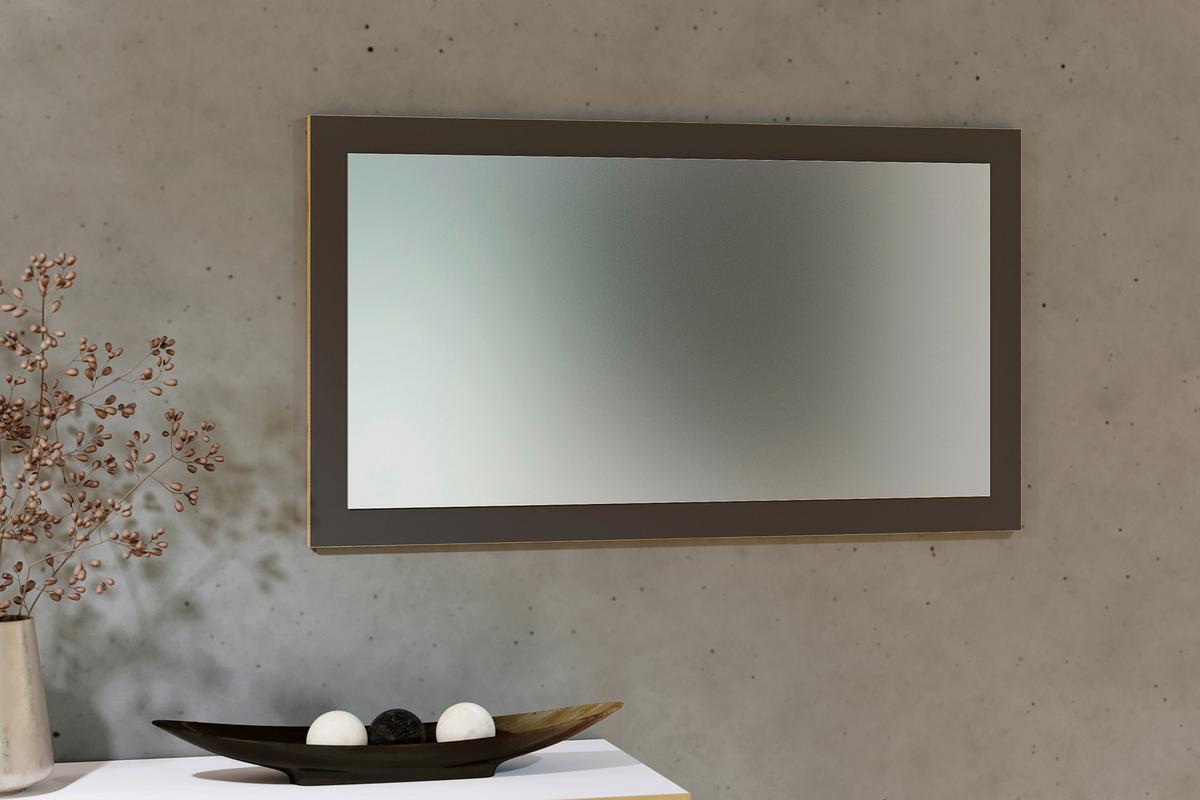 WANDSPIEGEL SALIA 80CM - Honigeiche/Anthrazit, Design, Glas/Holzwerkstoff (80/45/2cm) - MID.YOU