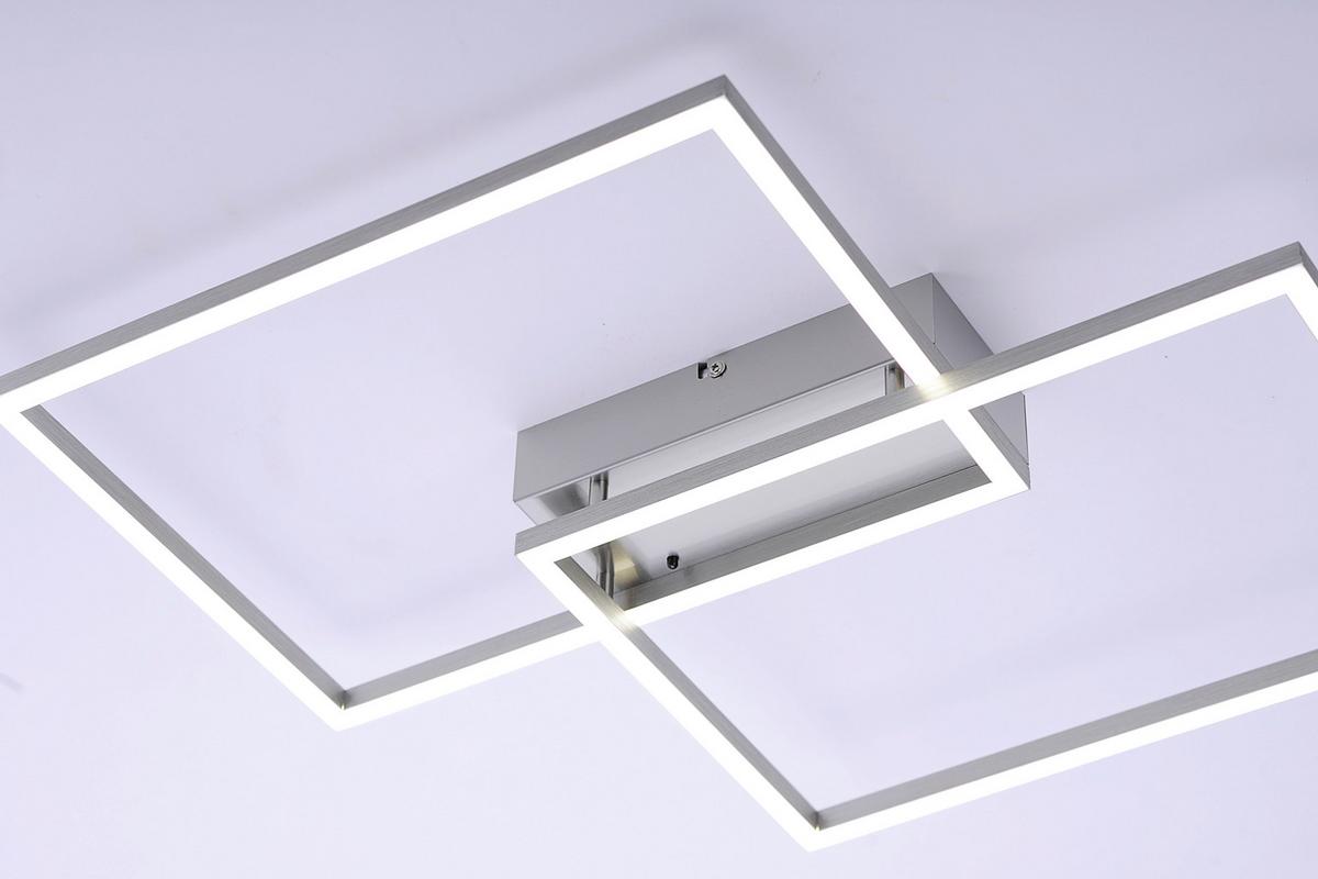 LED-Deckenleuchte Iven max. 35 Watt - Nickelfarben, Design, Kunststoff/Metall (50,4/42/7cm)