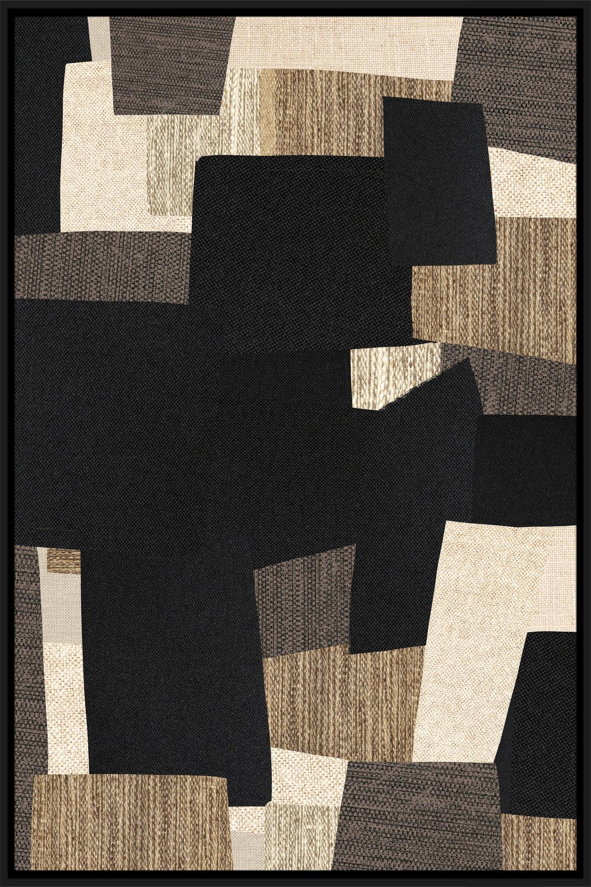 Keilrahmenbild Lotta ca. 60x90cm - Beige/Schwarz, MODERN, Holzwerkstoff/Kunststoff (60/90cm) - Premium Living