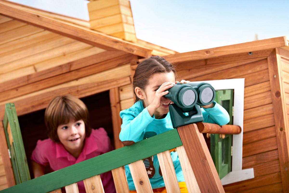 Spielhaus A030.150.00 aus Zeder Massiv - Braun/Naturfarben, KONVENTIONELL, Holz (435/291/180cm) - Ambia Garden