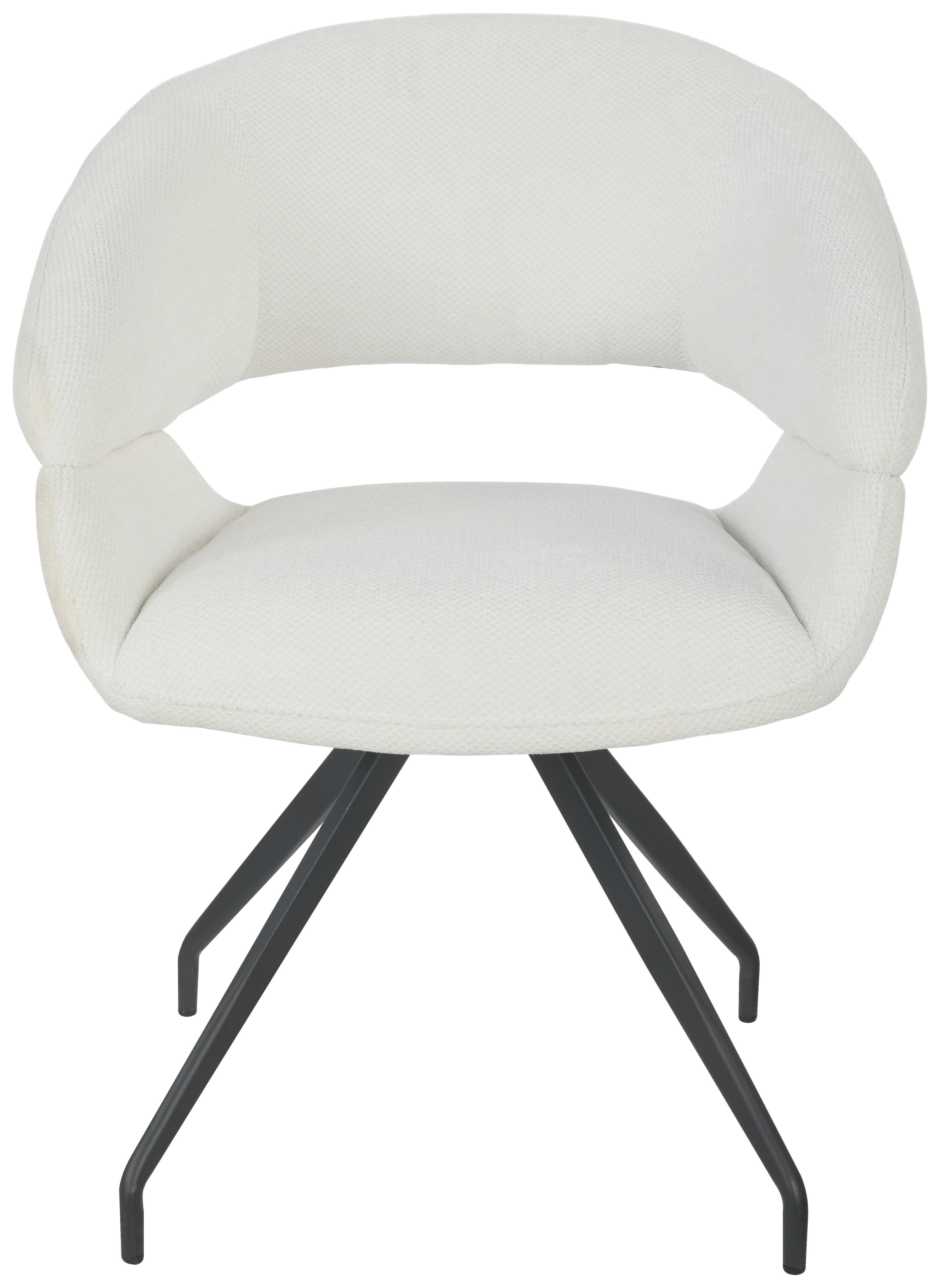 Scaun ROYAL - bej/alb, Design, metal/textil (62/63,5/85,5cm) - Premium Living