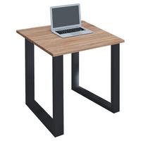 Pisalna Miza Lona, Hrast, 80x80cm - črna/hrast sonoma, Moderno, kovina/leseni material (80/80/76cm) - MID.YOU