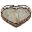 Dekotablett Firenze - Eichefarben/Rostfarben, MODERN, Holz/Metall (31,5/29,5/5cm) - Mömax modern living