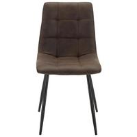 Étkezőszék Nino - barna/fekete, Lifestyle, textil/fa (45/88/54,5cm) - Mömax