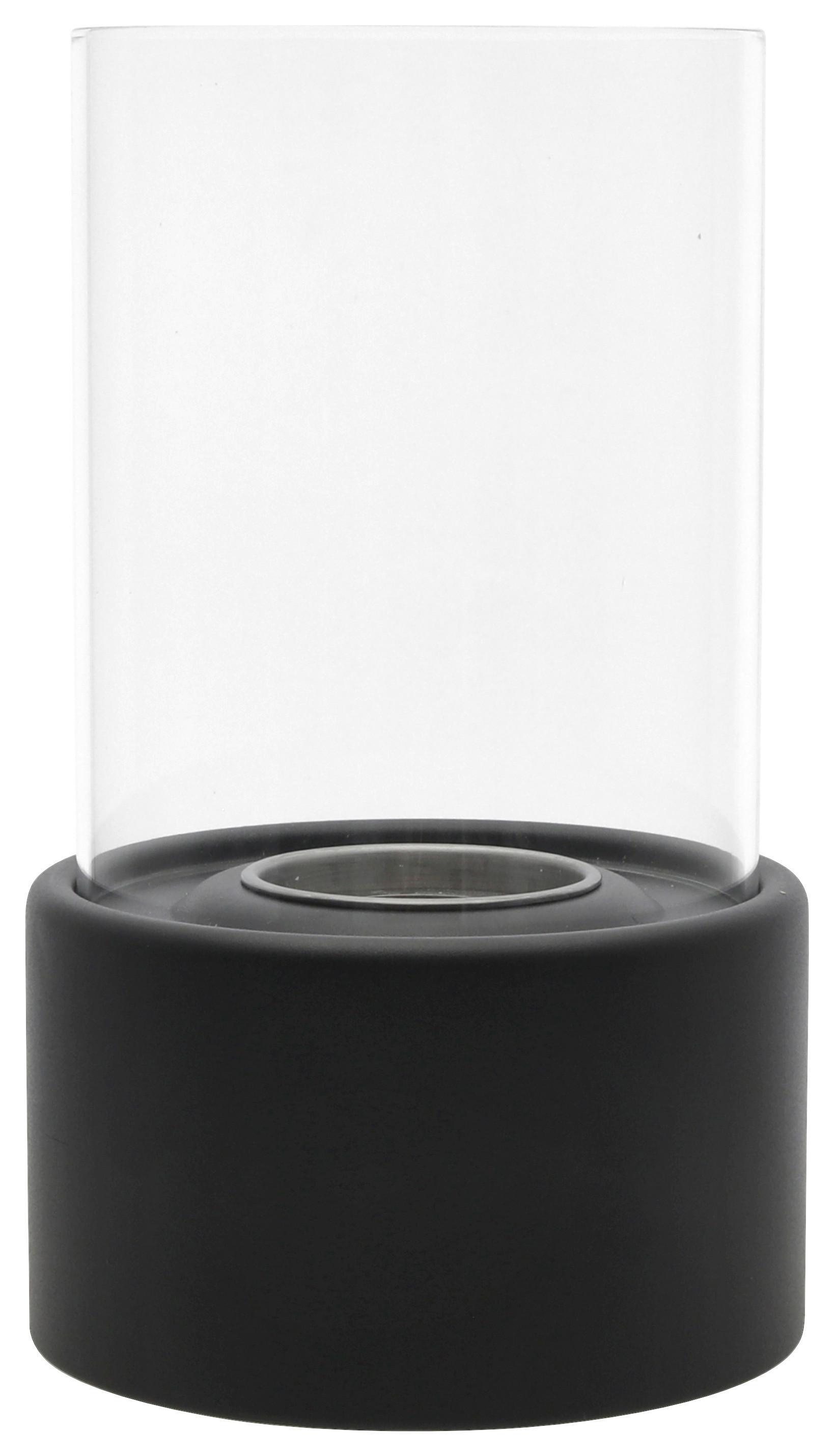 Tischkamin Ethi Dunkelbraun - Dunkelbraun, Basics, Glas/Metall (16/27/16cm)