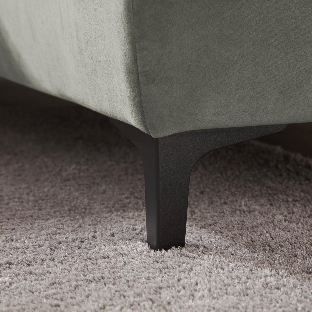 Ecksofa Emma rechts Graugrün - Schwarz/Graugrün, MODERN, Textil (301/210cm) - Premium Living