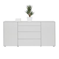 Sideboard Silverstone Grau - Schwarz/Grau, MODERN, Glas/Holzwerkstoff (179/89/42cm) - Premium Living