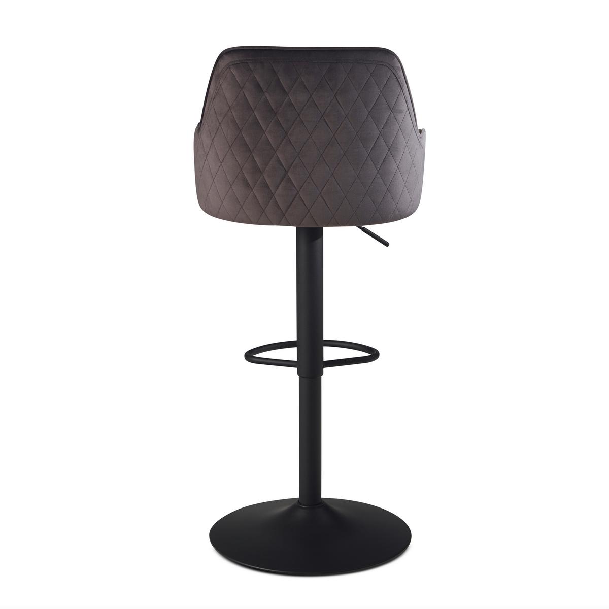 Barski Stol Wl7.006 - siva/črna, Design, kovina/tekstil (45/106/45cm) - MID.YOU
