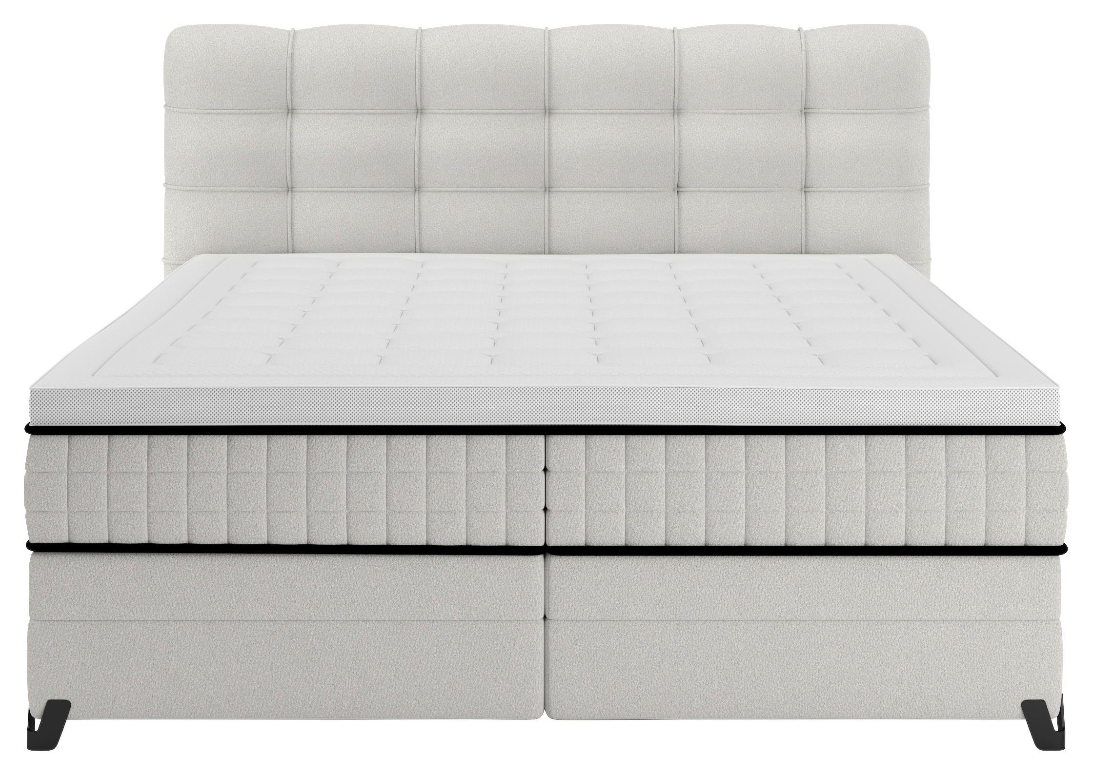 Boxspringbett Carmen C Beige ca. 160x200cm - Beige, KONVENTIONELL, Holz/Holzwerkstoff (160/200cm) - Premium Living