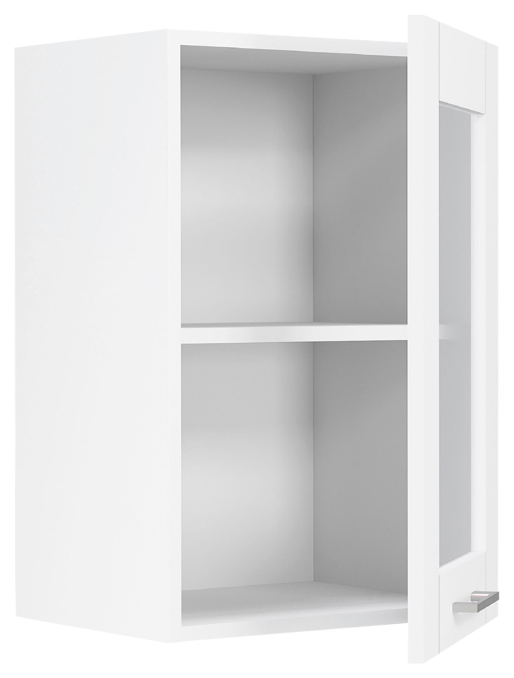 KÜCHENOBERSCHRANK COLURA - Weiss/Silberfarben, Trend, Glas/Holzwerkstoff (40/60/31cm) - MID.YOU