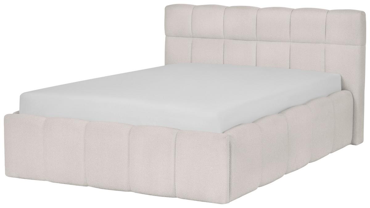 Polsterbett Ascona Creme Ca. 140x200cm - Creme/Schwarz, Konventionell, Kunststoff/Textil (140/200cm) - Mömax