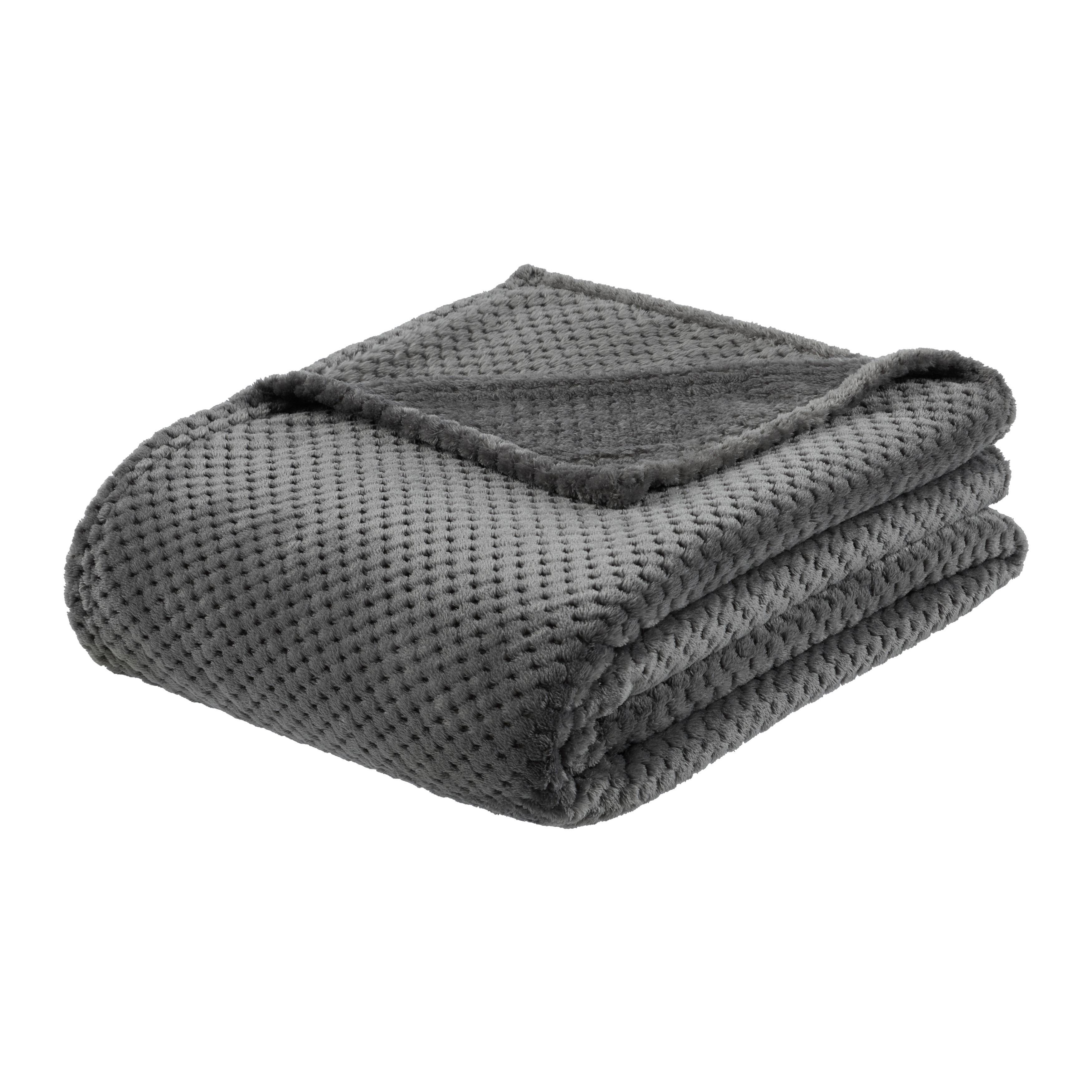 KUSCHELDECKE LARS - Grau, KONVENTIONELL, Textil (140/180cm) - Mömax