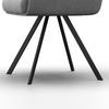 CHAISE ACCOUDOIRS MARIE - gris/noir, MODERN, métal/textile (60/95,5/65cm) - Bessagi Home