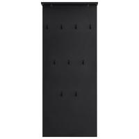 Garderobenpanel Janne ca.50x120,6x19,9cm Schwarz - Schwarz, LIFESTYLE, Holzwerkstoff (50/110,6/20,9cm) - MID.YOU