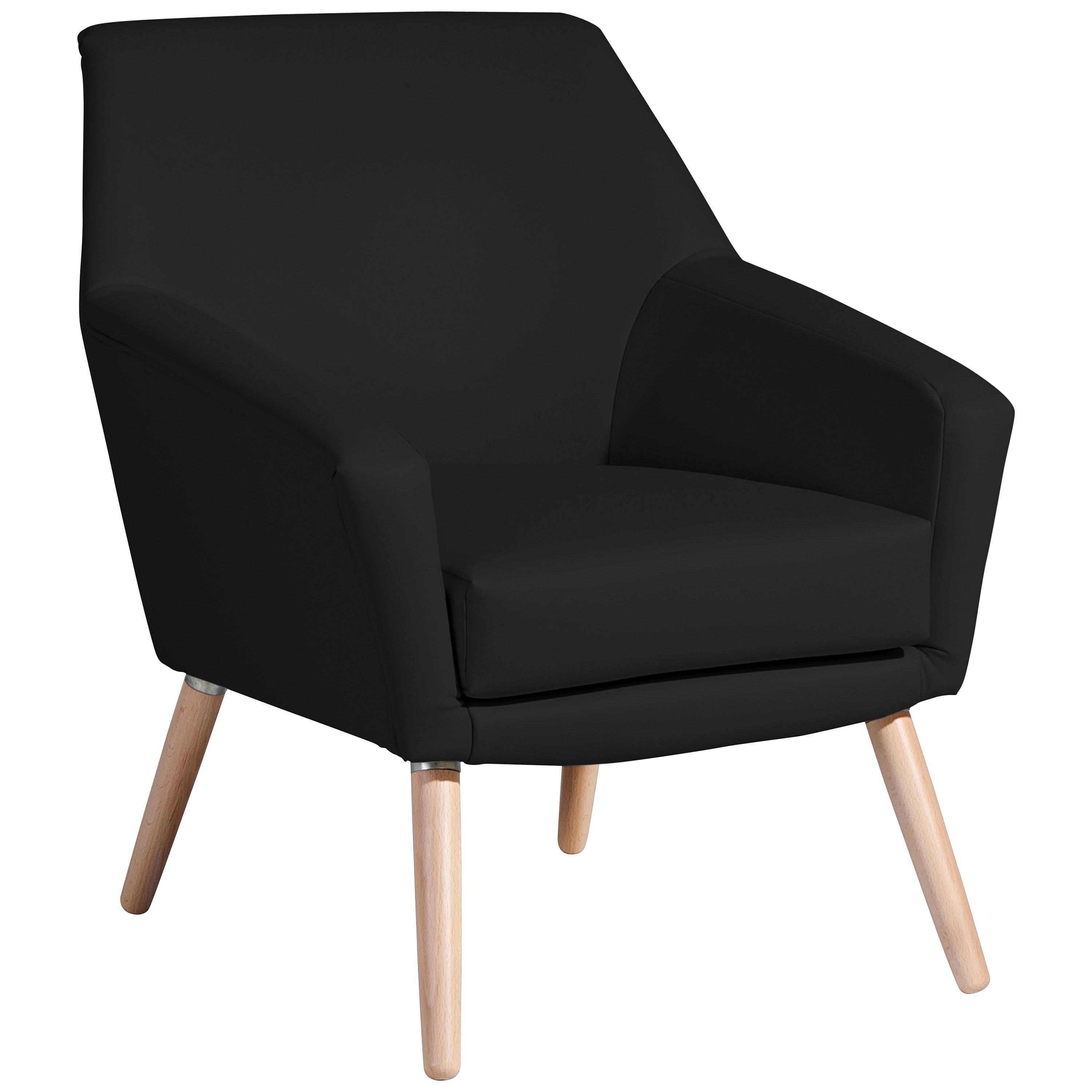 SESSEL ALEGRO - Buchefarben/Schwarz, Design, Holz/Textil (67/81/71cm) - Max Winzer