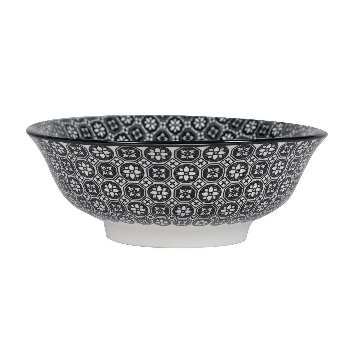 Suppenteller Shiva Schwarz/Weiß - Schwarz/Weiß, LIFESTYLE, Keramik (21/7,8cm) - Mömax