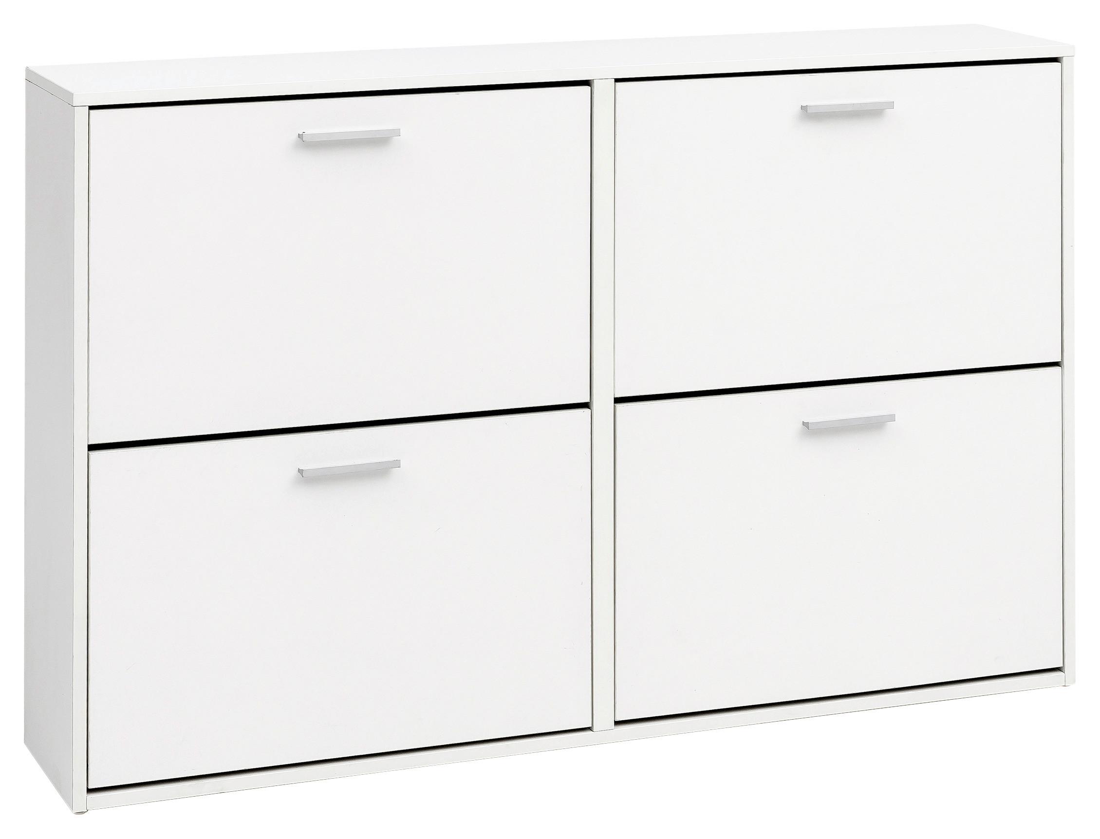 Omara Za Čevlje Sonoma, Bela - srebrne barve/bela, Konvencionalno, kovina/leseni material (120/81/24cm) - MID.YOU