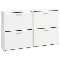 Omara Za Čevlje Sonoma, Bela - srebrne barve/bela, Konvencionalno, kovina/leseni material (120/81/24cm) - MID.YOU