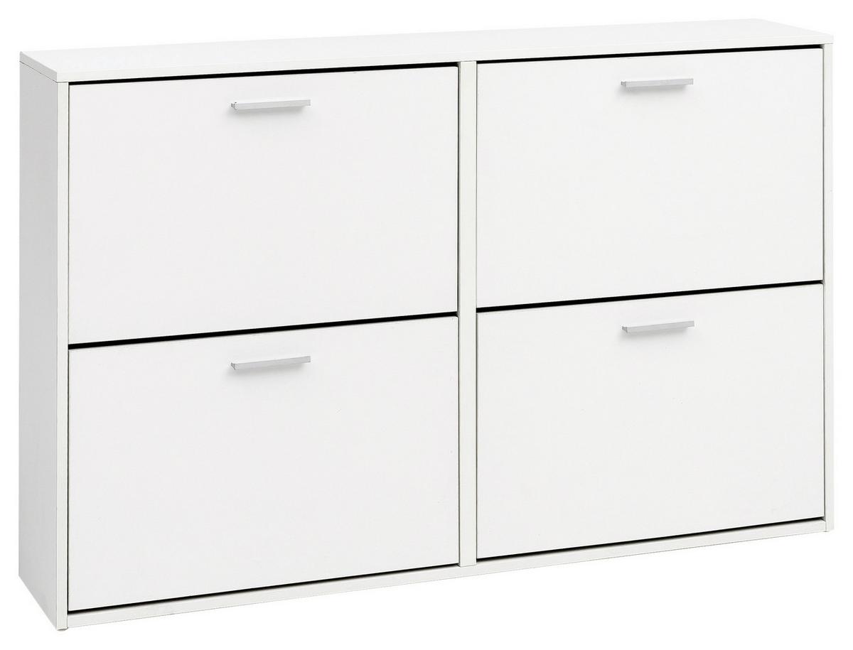 Omara Za Čevlje Sonoma, Bela - srebrne barve/bela, Konvencionalno, kovina/leseni material (120/81/24cm) - MID.YOU