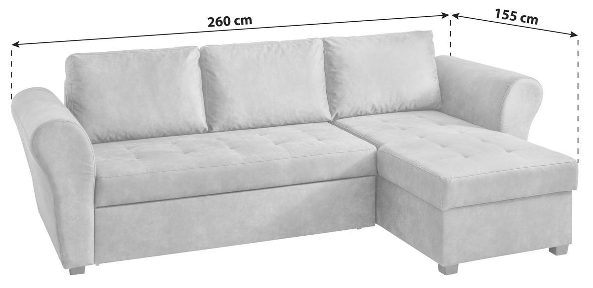 Canapea modulară Lasse - antracit, Modern, textil (260/155cm) - Best Price