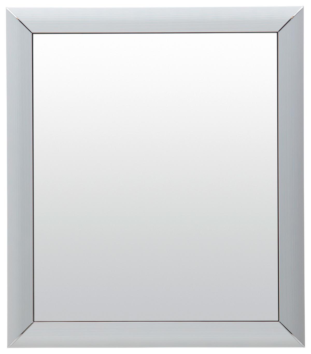 LUSTRO ŚCIENNE CASTEL - kolor aluminiowy, Design, metal/szkło (59/67/5cm) - Dieter Knoll