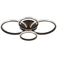 Stropna Led-svetilka Maxi - barve kroma/črna, Moderno, kovina/umetna masa (62/46/9cm) - Mömax