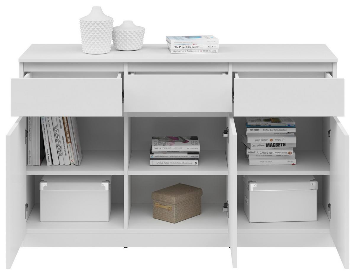 Kommode in Weiß - Weiß, KONVENTIONELL, Holzwerkstoff (135/81/42cm) - Mömax