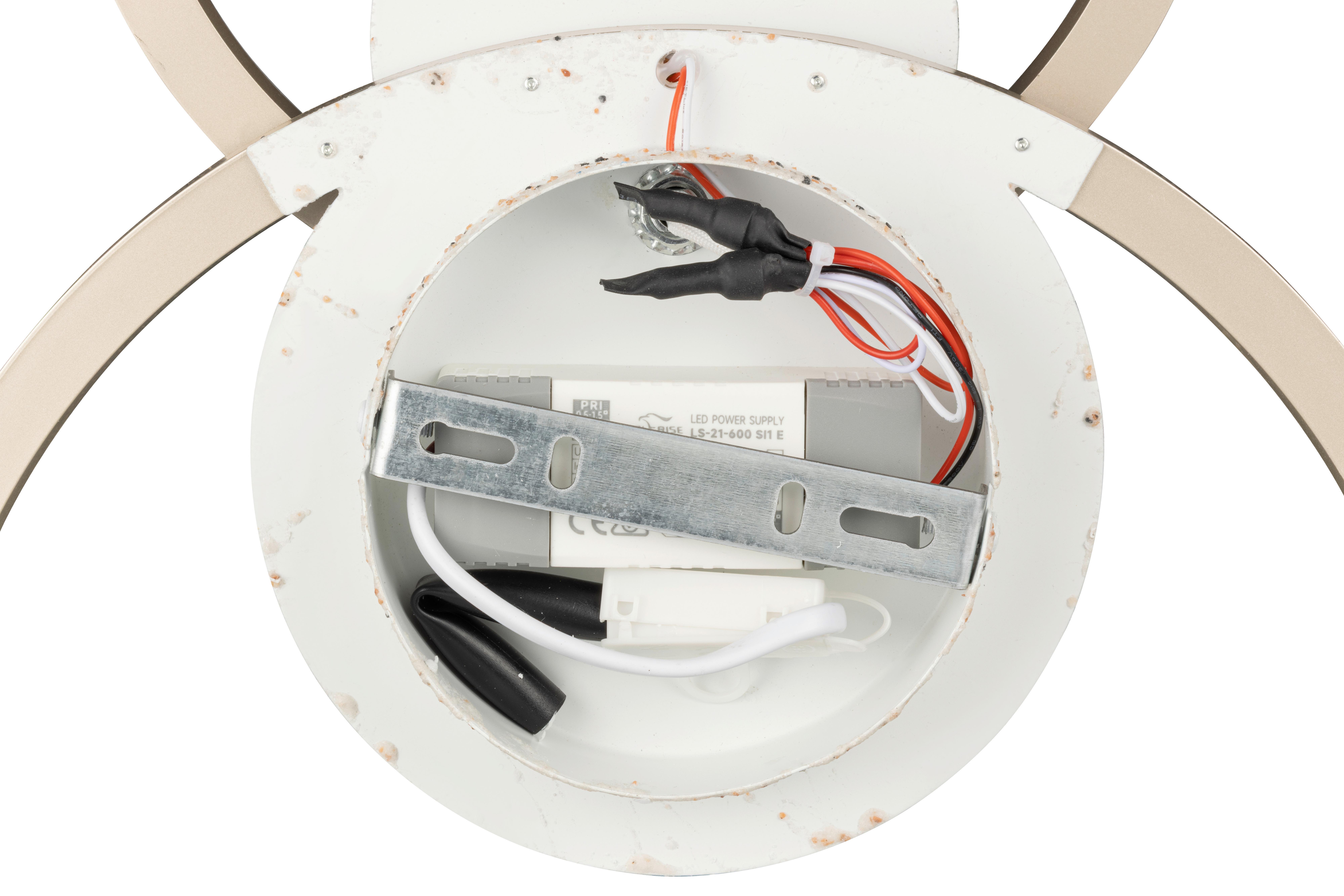 LED-TAKLAMPA CHARLES - champagne, Basics, metall/plast (50/33/6.8cm)