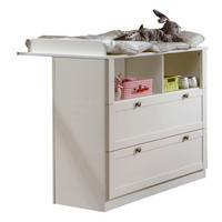 Pelekázókomód Filou - cinkszínű/fehér, Romantik / Landhaus, faalapú anyag/fém (90/93/75cm)