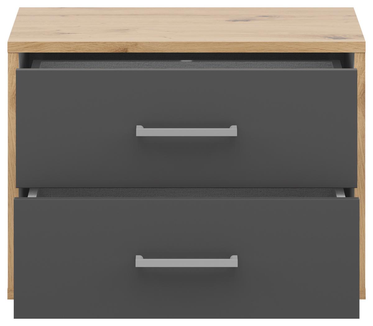 NOPTIERA SMART 2 - stejar Artisan/antracit, Basics, material pe bază de lemn (50/38/35cm)
