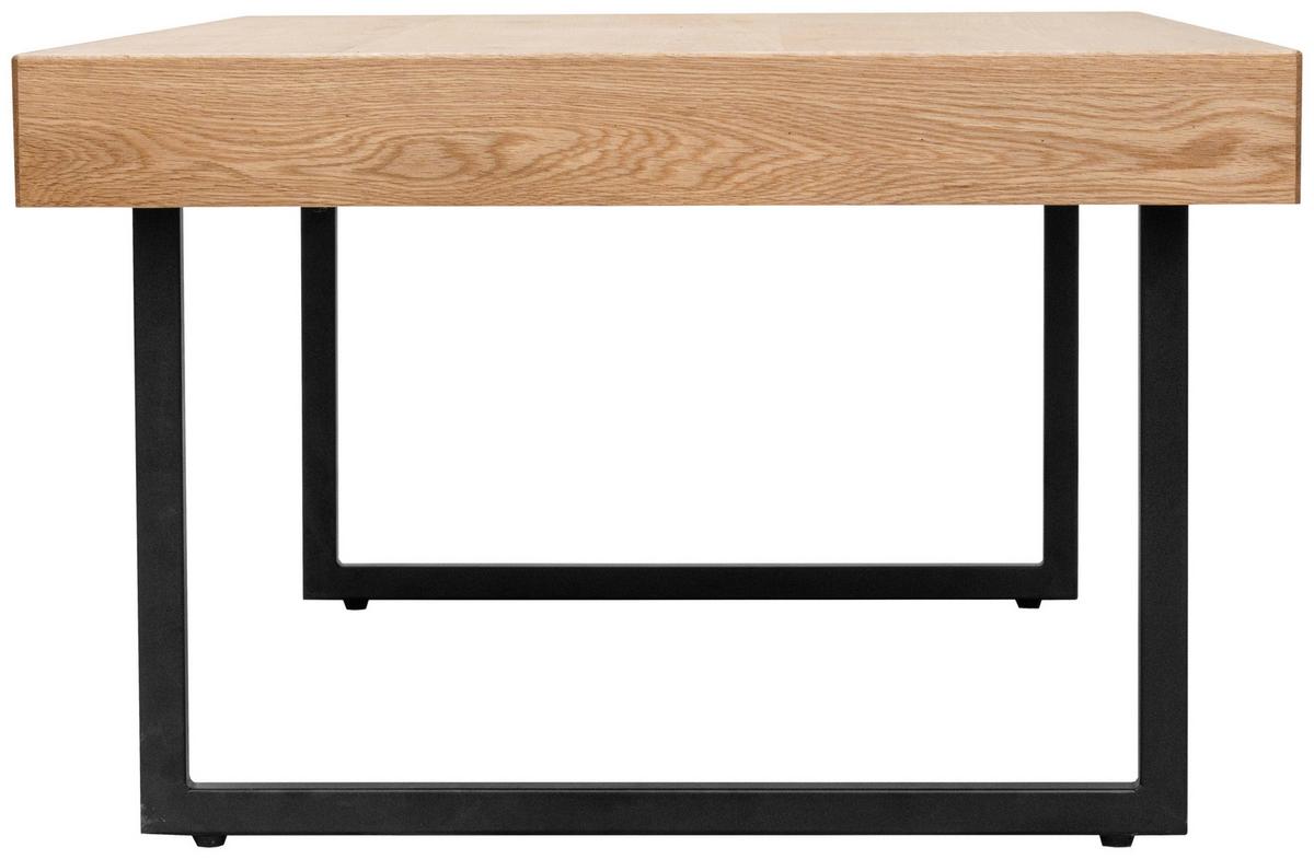 STOLIK KAWOWY WISZNU - kolor dębowy/czarny, Design, materiał drewnopochodny/metal (110/65/42,5cm) - MID.YOU