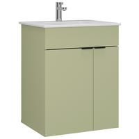 Waschtischkombi Napoli Grün - Schwarz/Weiß, MODERN, Keramik/Holzwerkstoff (60/78/45cm) - Mömax