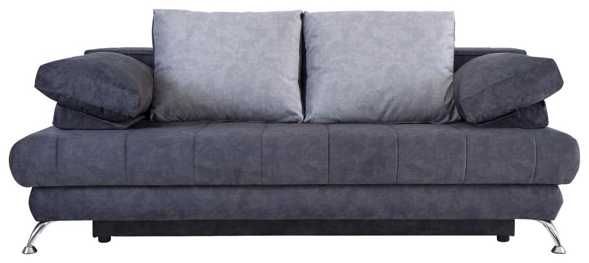 Zofa S Posteljno Funkcijo Sevilla, Temno / Svetlo Siva - srebrne barve/temno siva, Moderno, tekstil/les (200/100/75cm) - Mömax