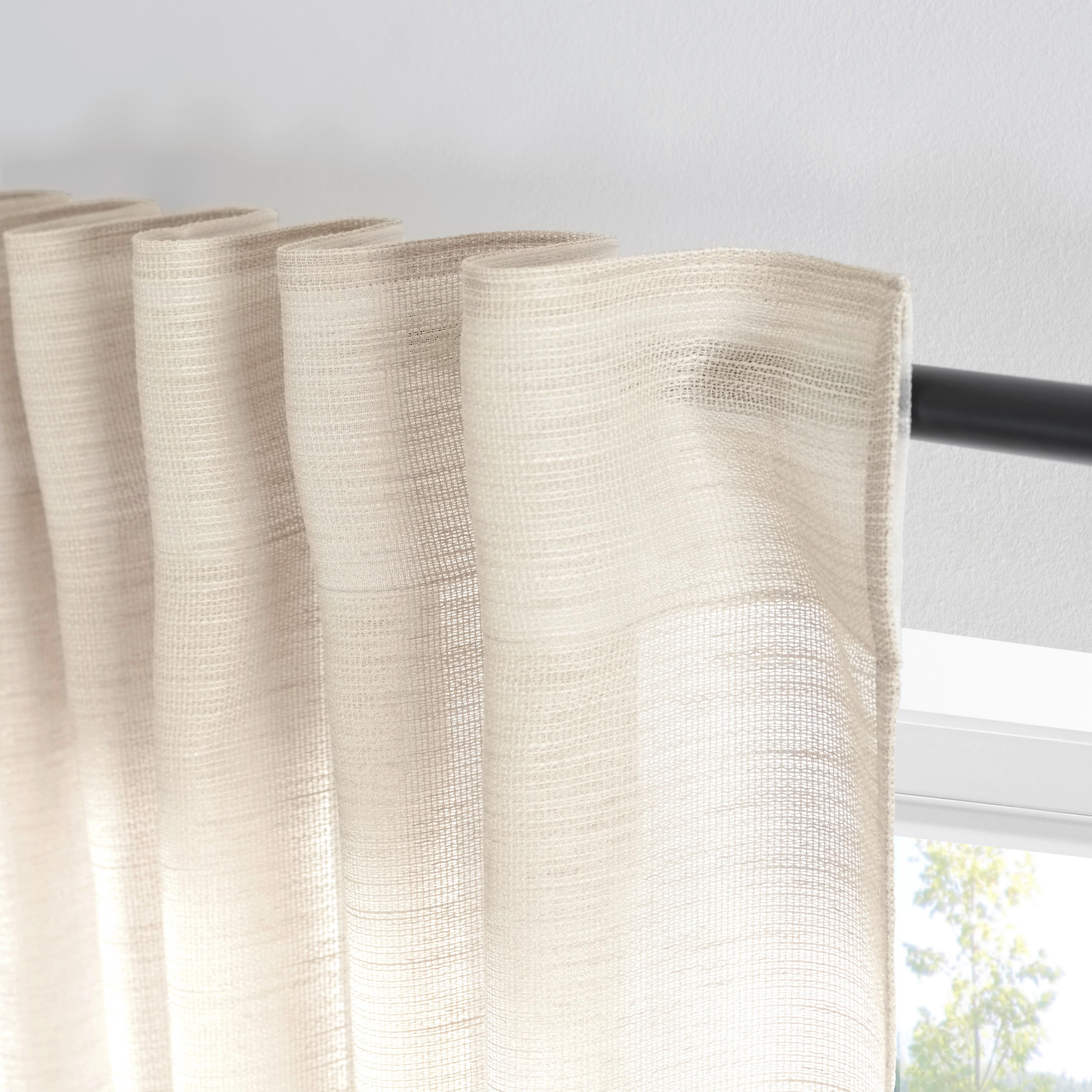 GARDINLÄNGD EVA - beige, Romantik / Lanthus, textil (140/255cm) - Premium Living