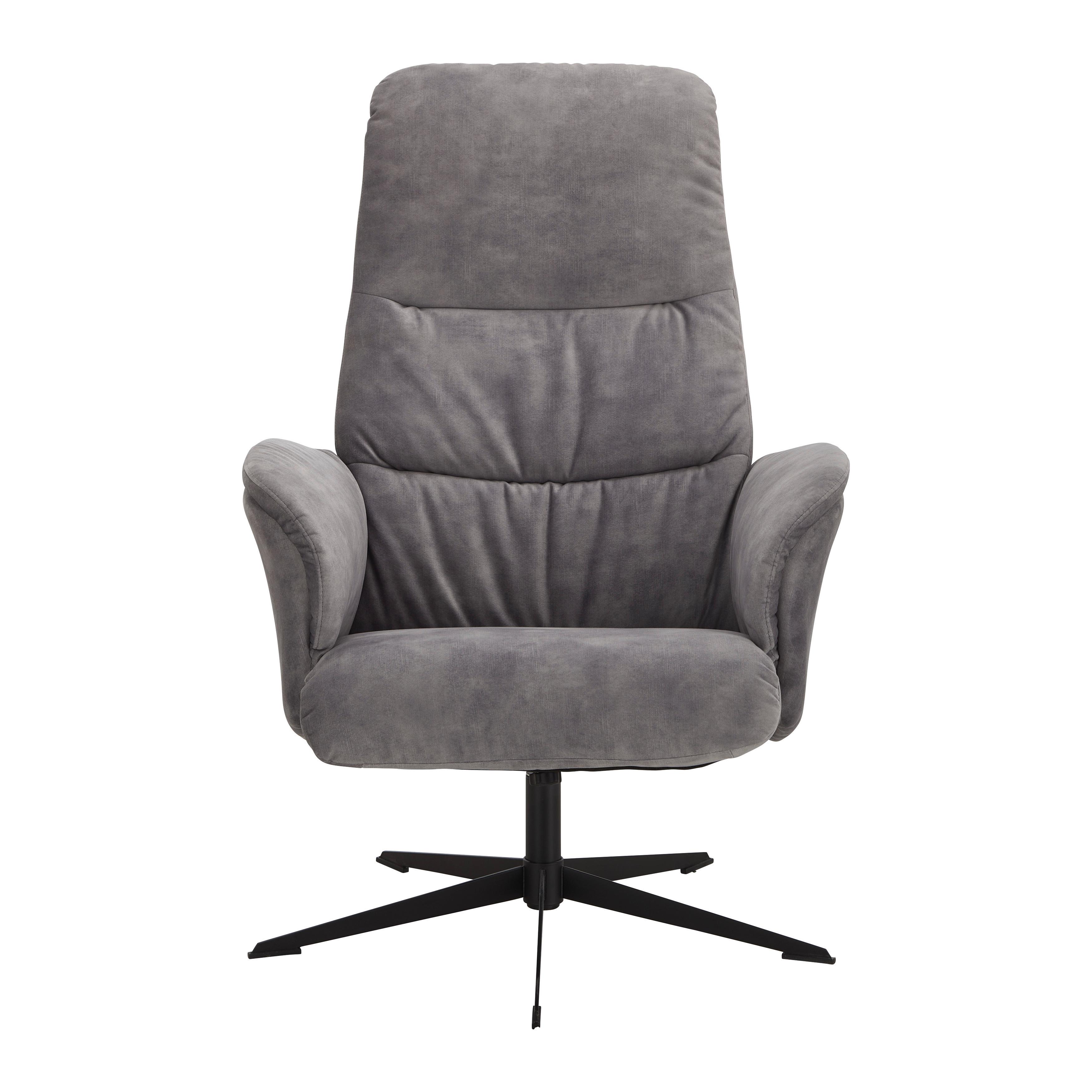 Relaxsessel York in Grau - Grau, Modern, Textil/Metall (74/106/74cm) - Mömax