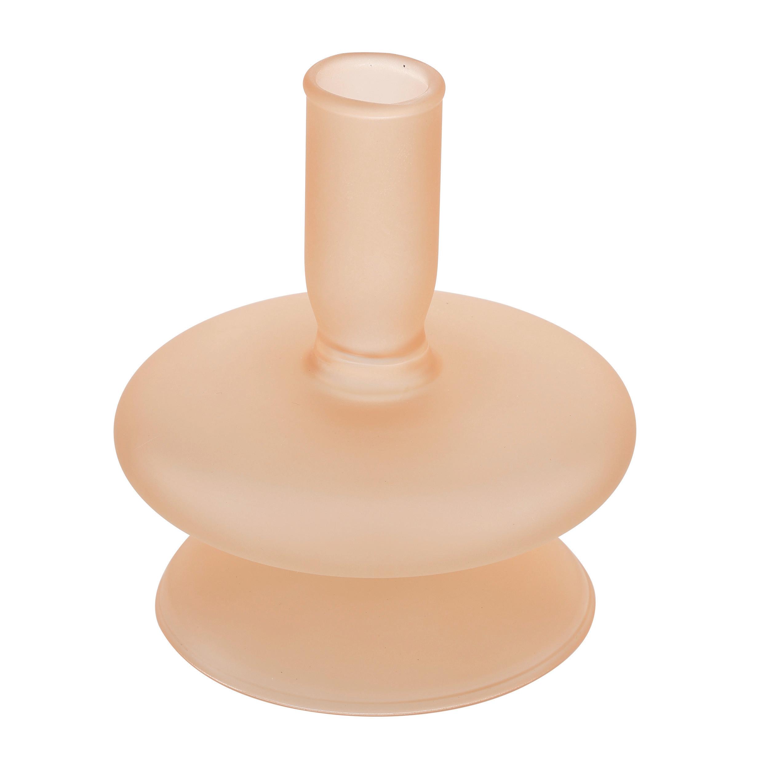 Stabkerzenhalter Molume Pink - Pink, LIFESTYLE, Glas (10/12cm)