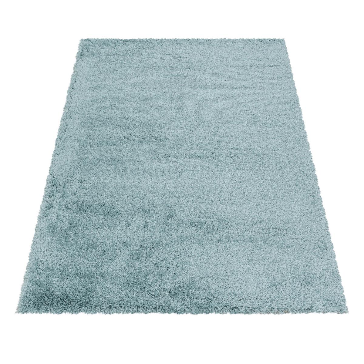 Hochflorteppich Fluffy Blau ca. 160x230cm - Blau, Basics, Textil (160/230cm) - Novel