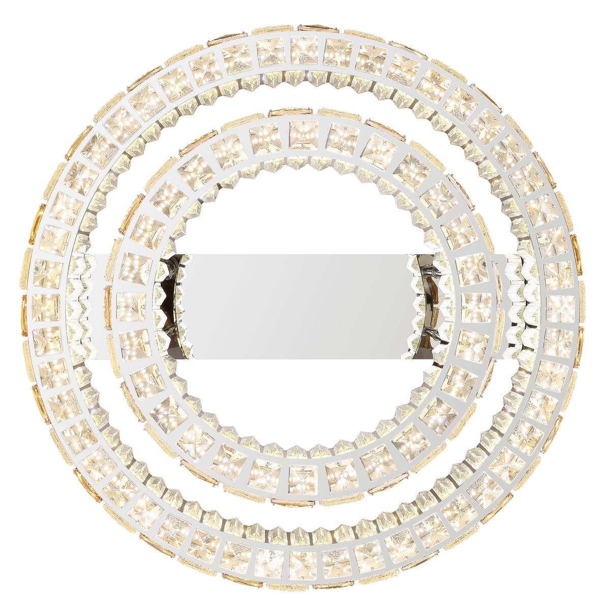 Led Stropna Svjetiljka Lidia - prozirno/boje kroma, Design, staklo/metal (61/24,5cm) - Globo