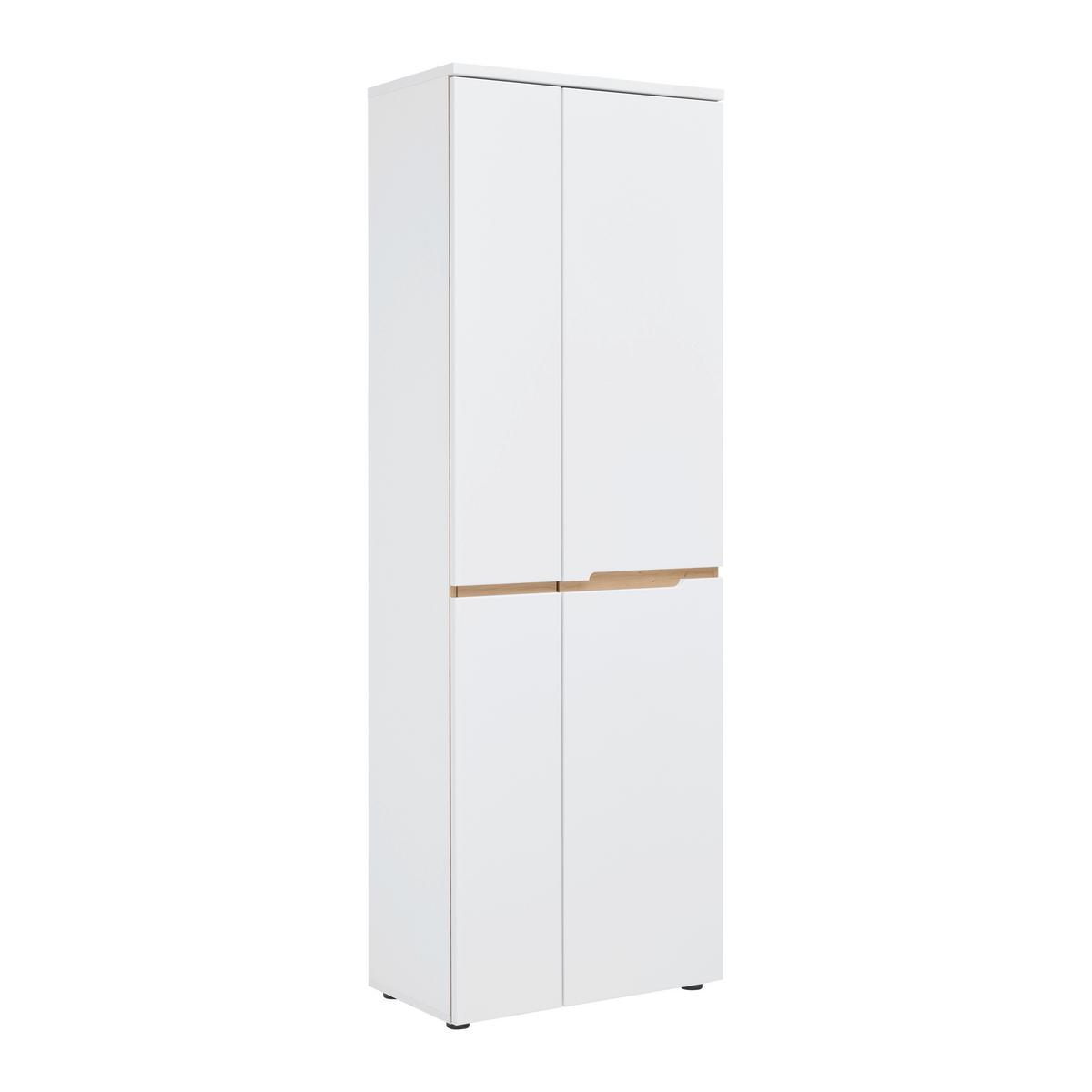 Garderobenschrank Dallas Weiß/Eiche Artisan - Schwarz/Weiß, MODERN, Holzwerkstoff/Kunststoff (65/192/38cm) - Mömax