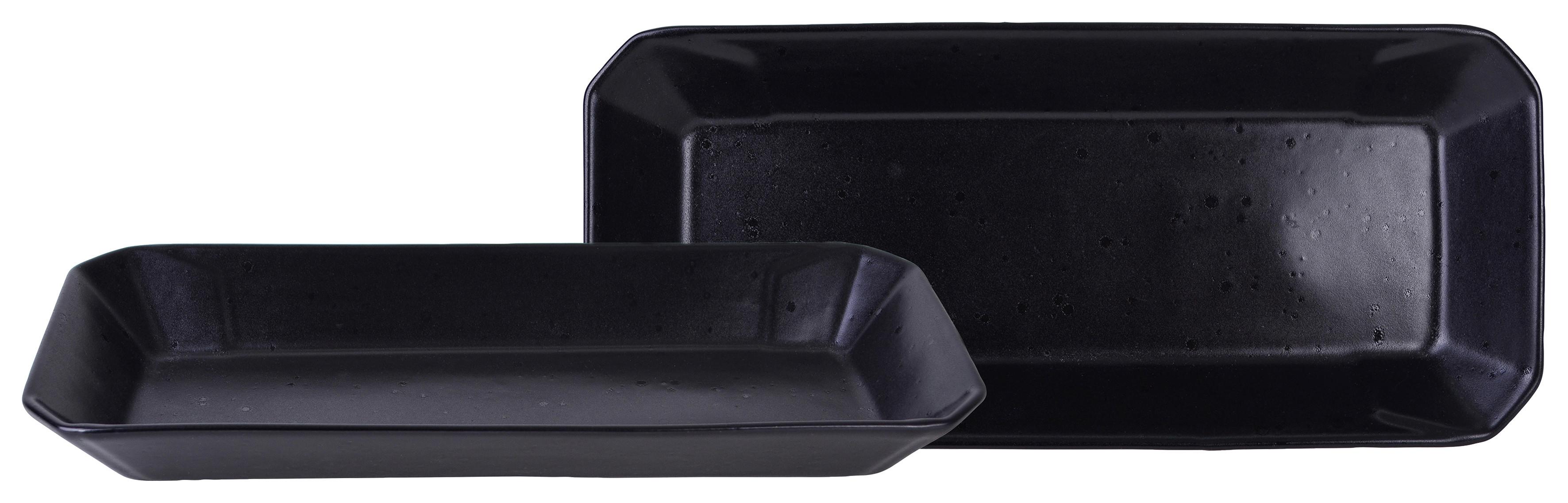 Set Podstavkov Street Tray Kebab, 2-Delni - črna, Basics, keramika (30/13cm) - Creatable