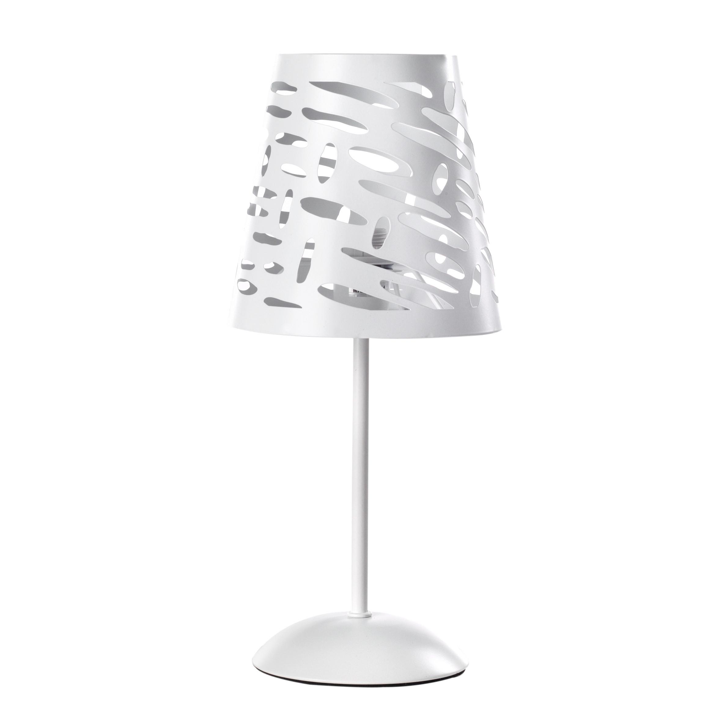 Tischleuchte Ricky Weiß max. 6 Watt - Weiß, Basics, Metall (15/38cm)