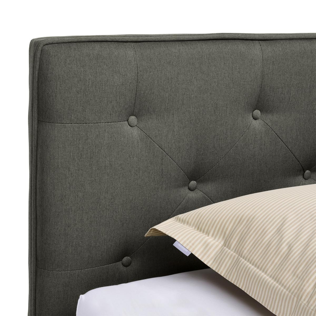 Oblazinjena Postelja Padua, Temno Siva, 180x200 - temno siva, Moderno, tekstil/les (180/200cm) - Carryhome